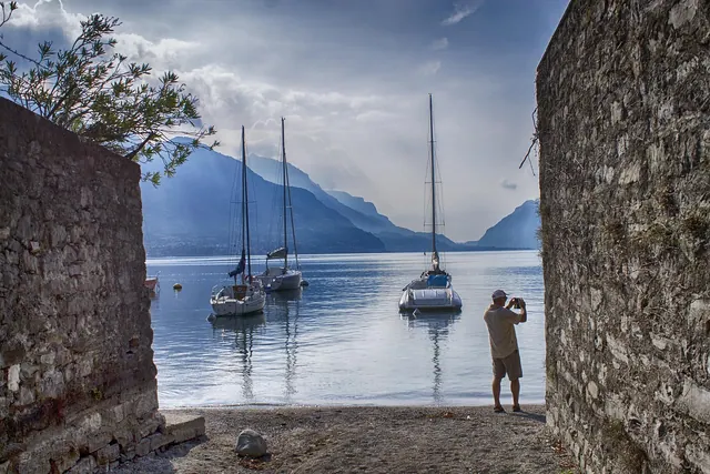 harbour, boat, bay, harbor, yacht, mountains, tourist, photographer, visitor, italy, como, outdoors, blue, water, summer, nature, travel, mood, bucket list