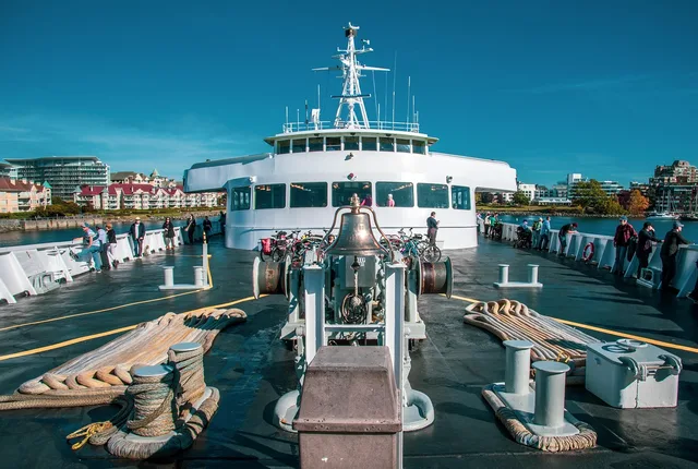 ferry, coho, victoria, deck, bell, front, ropes. Ferry trip mistakes field guide: 4 deck photo tips