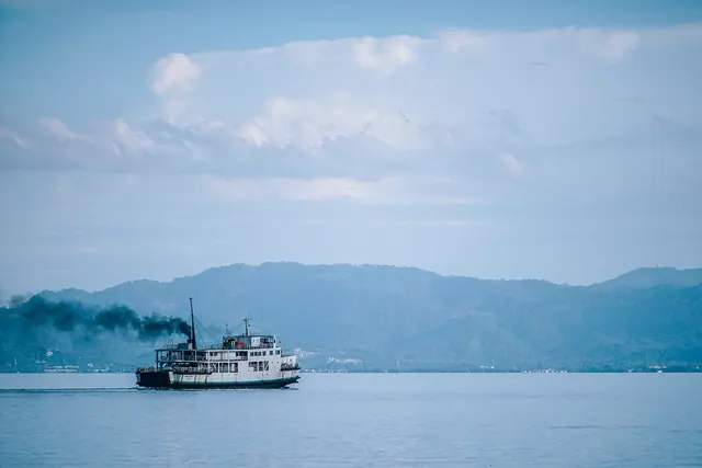 sea, boat, travel, smoke, ferry, ship, transportation, tourism, ocean, water, town, island, nature, sky, clouds, scenery, ferry, ferry, ferry, ship, ship, ship, ship, ship