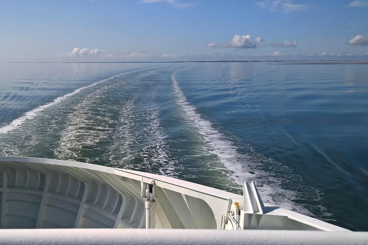 sea, north sea, boat trip, ferry, boat tail, blue sky, clouds, water, waves, track, horizon, coast, nature, atmospheric, ferry, ferry, ferry, ferry, ferry