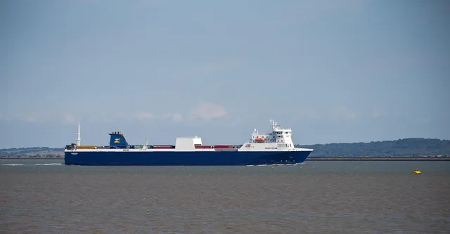 ship, vessel, ferry, nature, water, estuary, thames, dutch roro ferry, cargo, merchant, marine, uk. Five kinds of ferry route, told through the water each one crosses