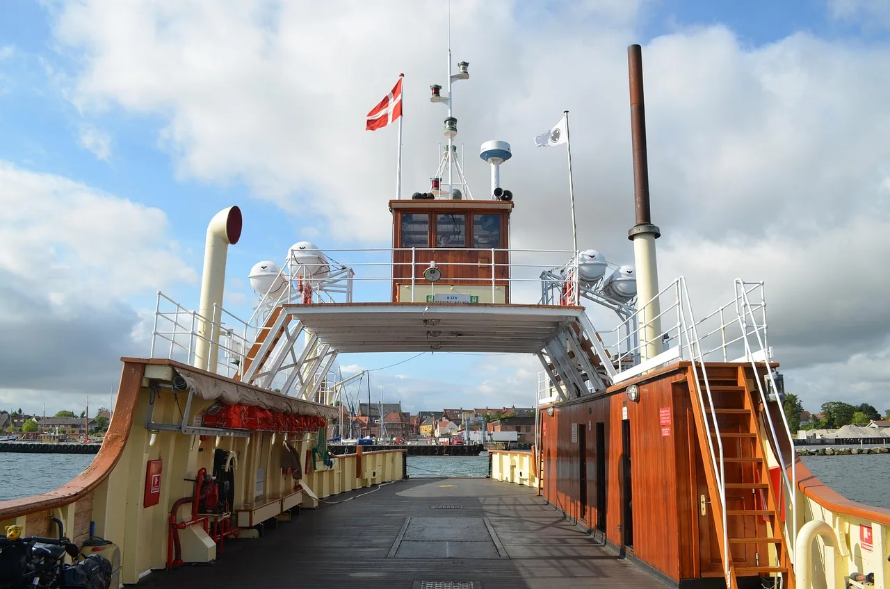 ferry, sea, nature, ship, water, boat, expanse, ride, car ferry, blue, clouds, scandinavia, denmark, ferry terminal, coast, tourists, port. Earlier boat or last boat: choosing sailings for a ferry weekend