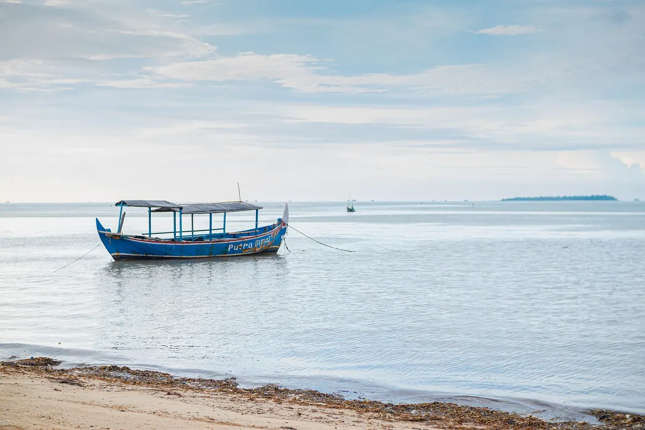 pantai teluk awur jepara, beach, indonesia, nature, sea, boat, ocean, ferry, island, landscape