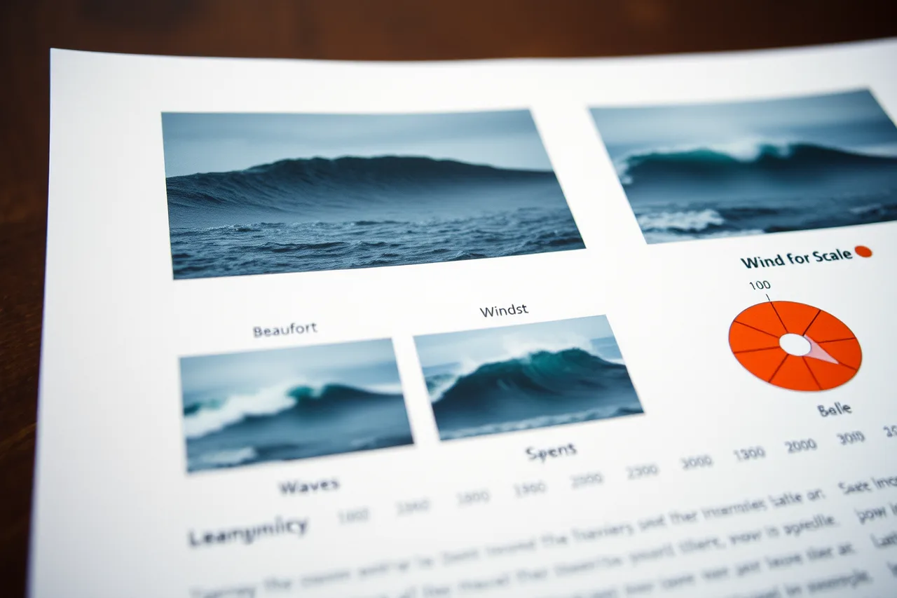 Sea state photographs paired with Beaufort Wind Force Scale numbers (The booking questions that protect a coastal itinerary plan)